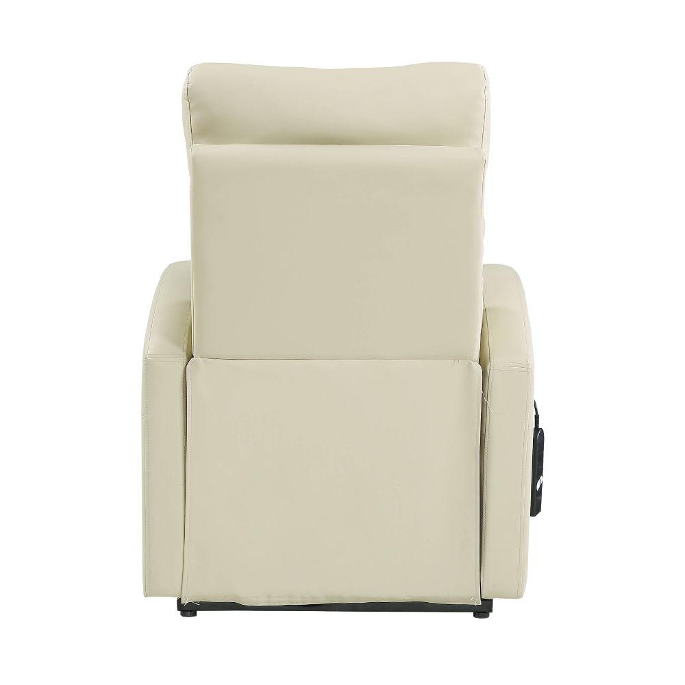 Acme - Ricardo Power Motion Recliner W/Lift 59499 Beige Synthetic Leather