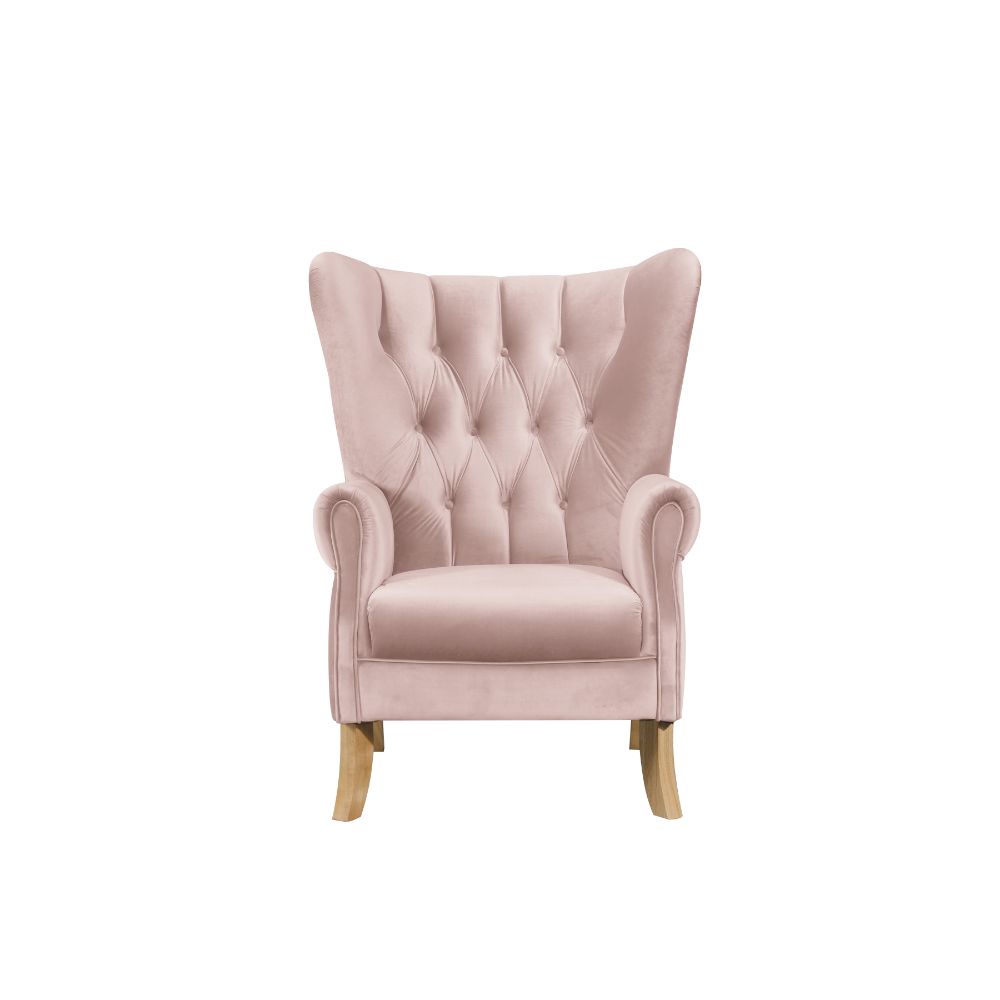 Adonis Accent Chair 59516 Blush Pink Velvet | Acme | Home Elegance USA