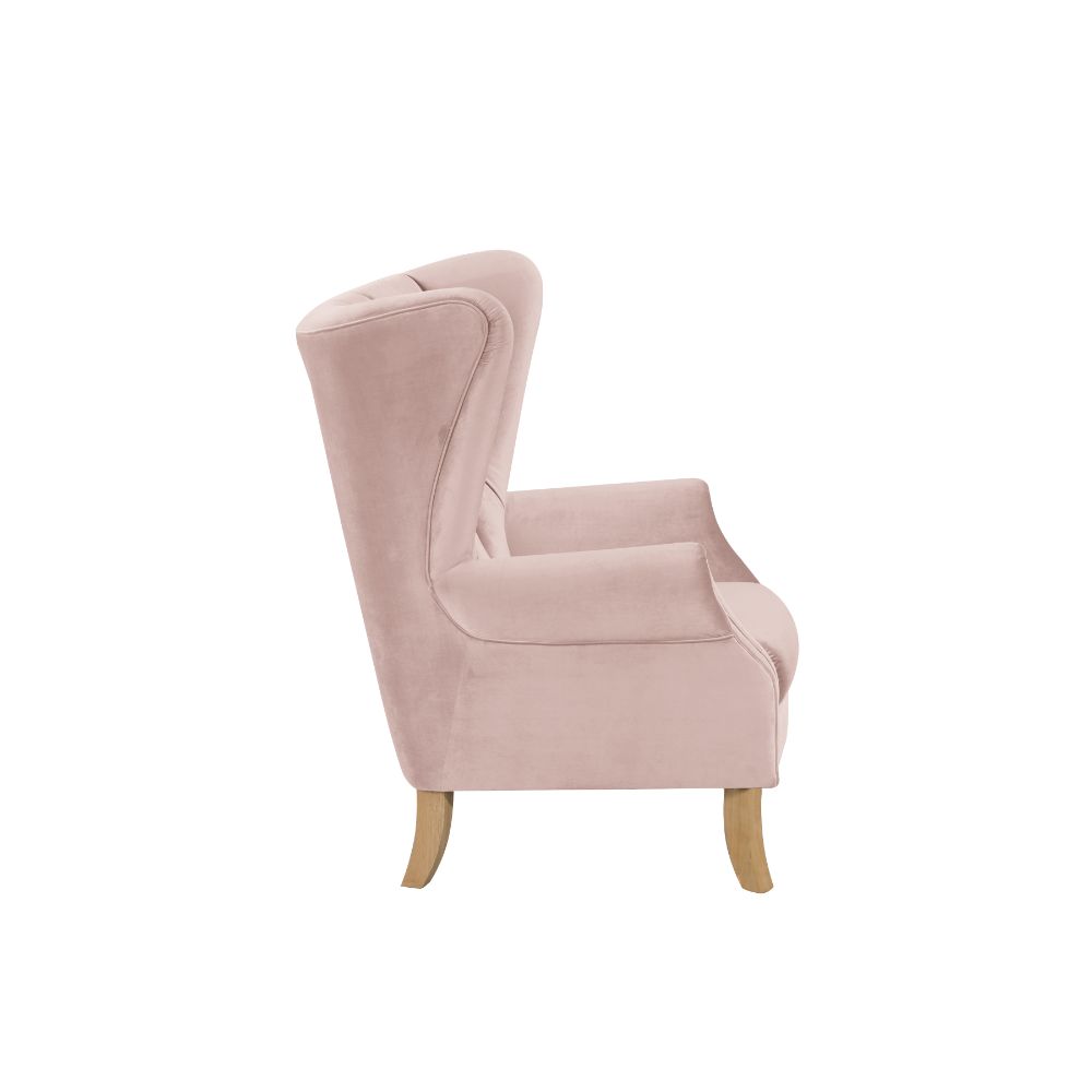 Adonis Accent Chair 59516 Blush Pink Velvet | Acme | Home Elegance USA