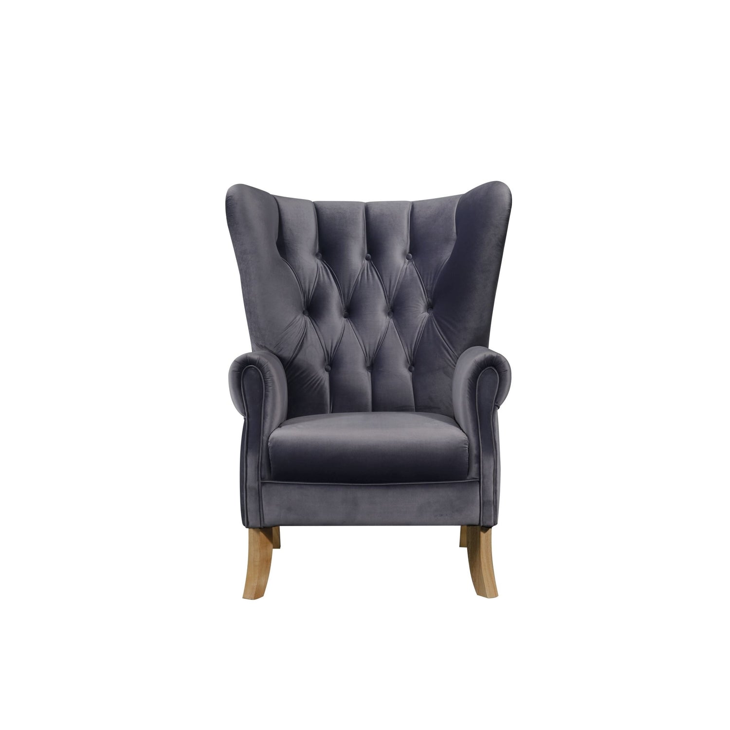 Adonis Accent Chair 59517 Gray Velvet | Acme | Home Elegance USA