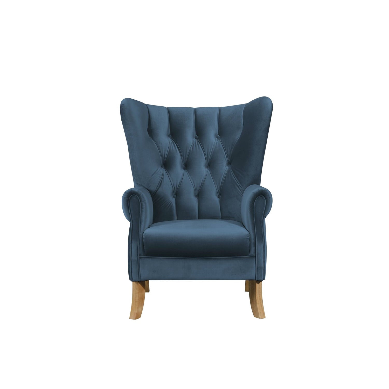 Adonis Accent Chair 59518 Azure Blue Velvet | Acme | Home Elegance USA