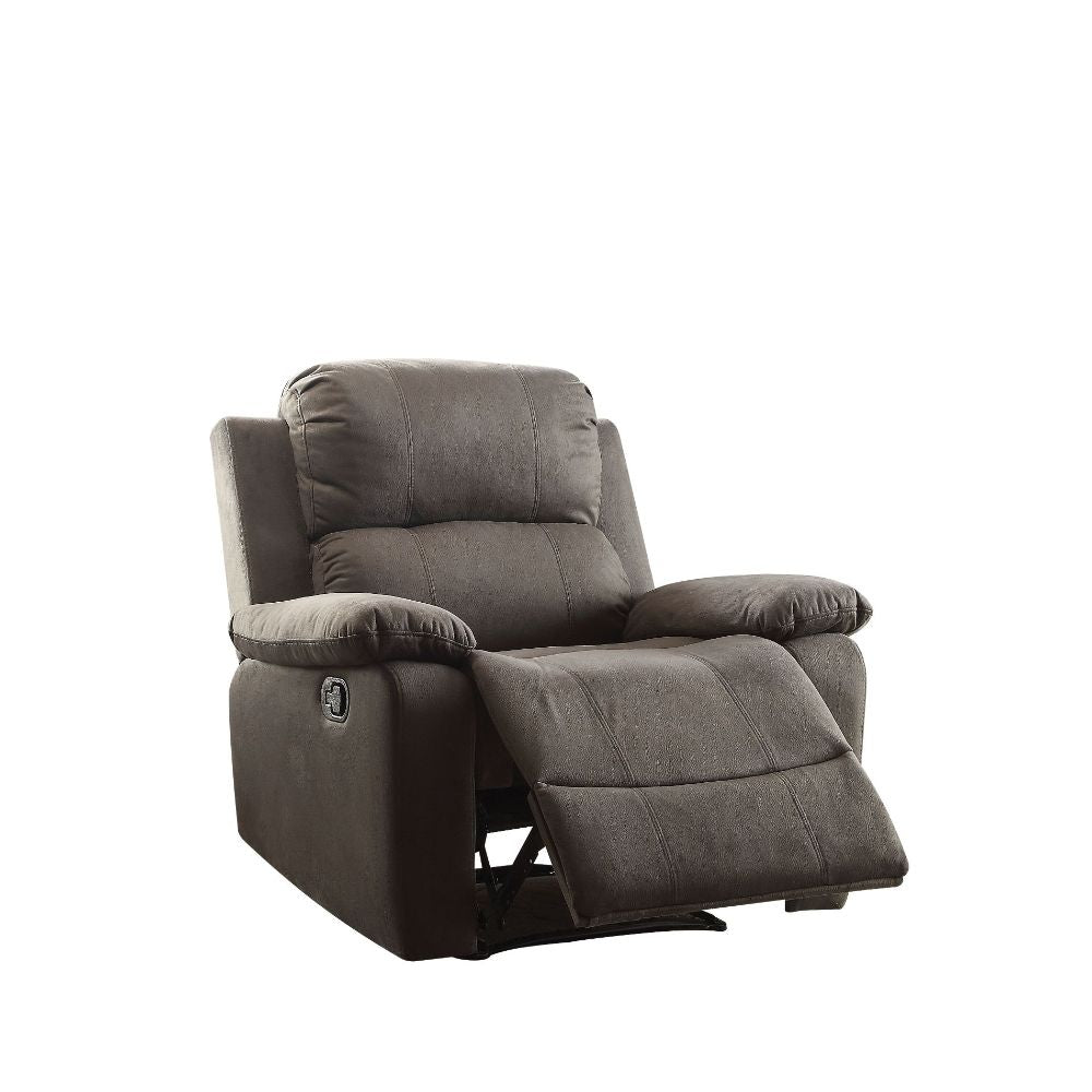 Bina Motion Recliner 59525 Charcoal Polished Microfiber | Acme | Home Elegance USA