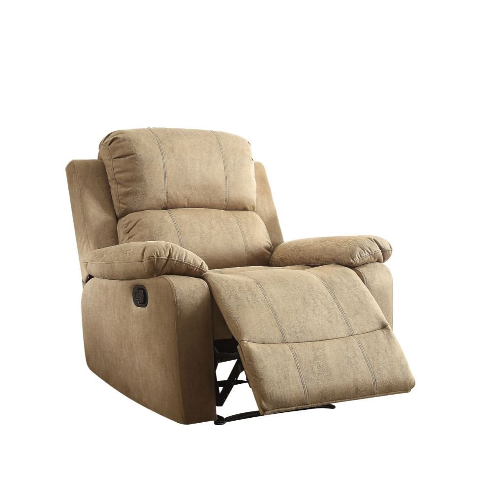 Bina Motion Recliner 59526 Light Brown Polished Microfiber | Acme | Home Elegance USA