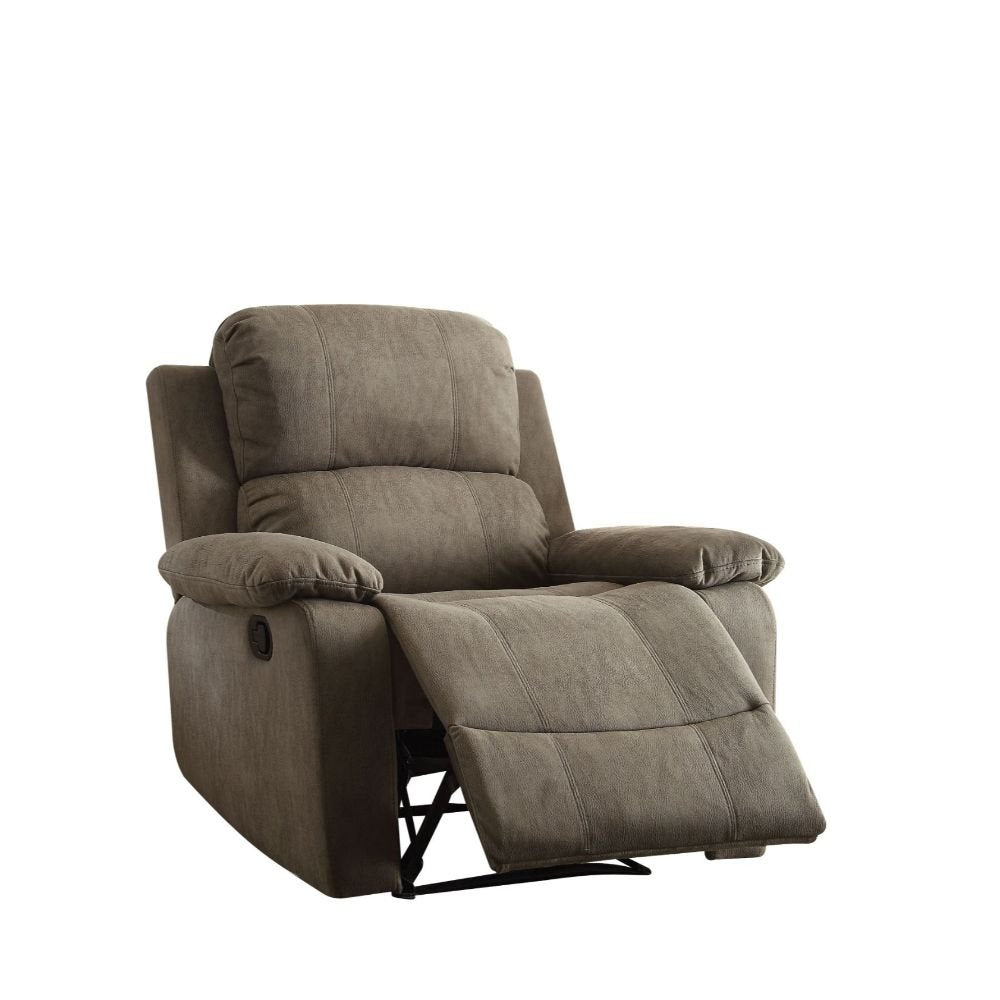 Bina Motion Recliner 59528 Gray Polished Microfiber | Acme | Home Elegance USA