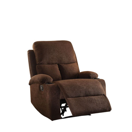 Acme - Rosia Motion Recliner 59547 Chocolate Linen