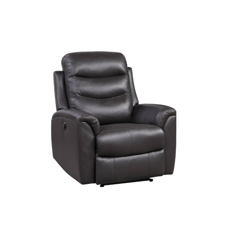 Acme - Ava Power Motion Recliner 59693 Brown Top Grain Leather Match