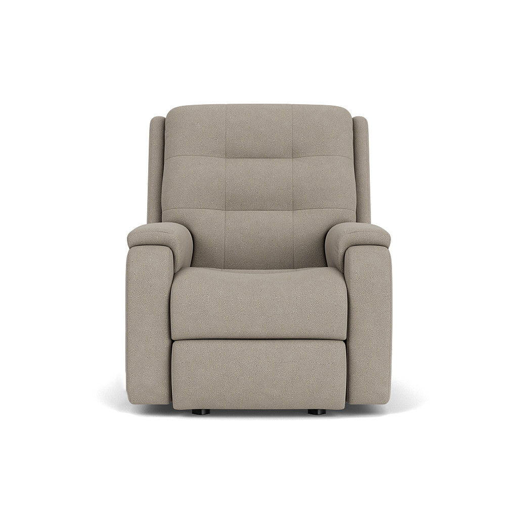 Arlo Transitional Fabric Power Rocking Recliner With Power Headrest & Lumbar | Flexsteel