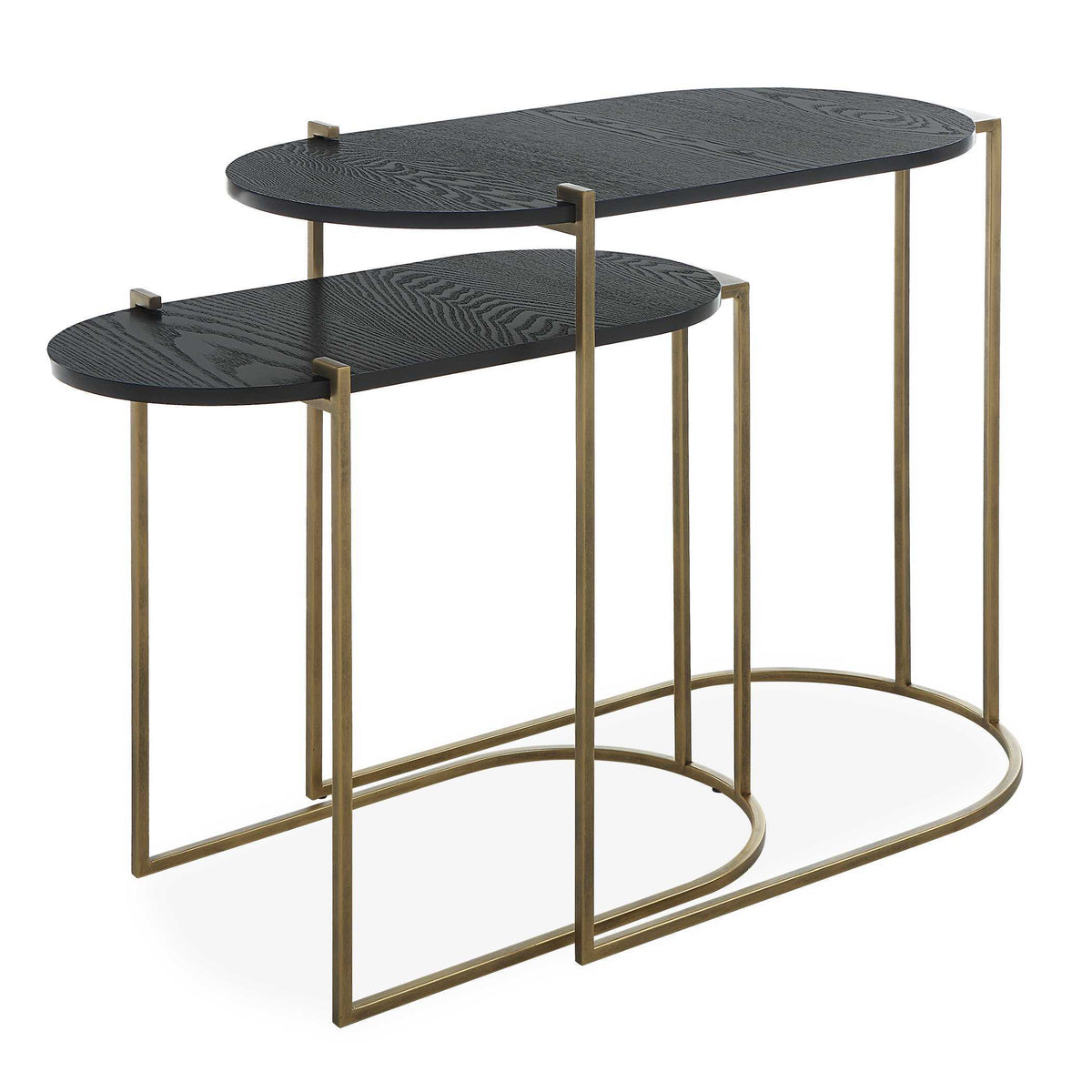 Aztec Wood Nesting Tables (Set of 2) - Dark Brown by Uttermost - View 1