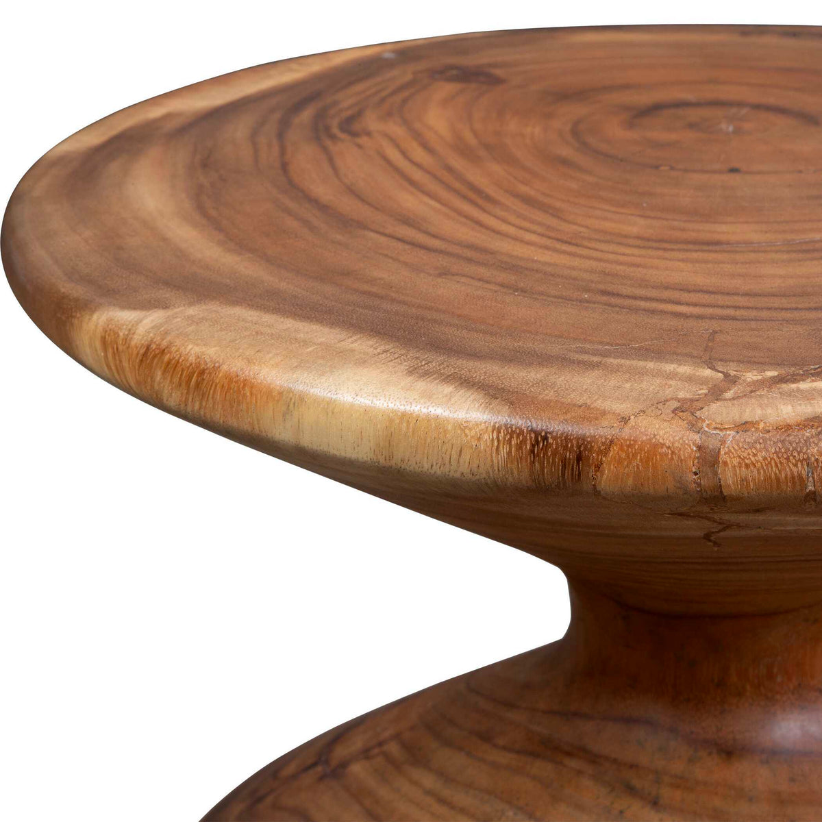 Lynx Hourglass Accent Table - Dark Brown by Uttermost - View 7
