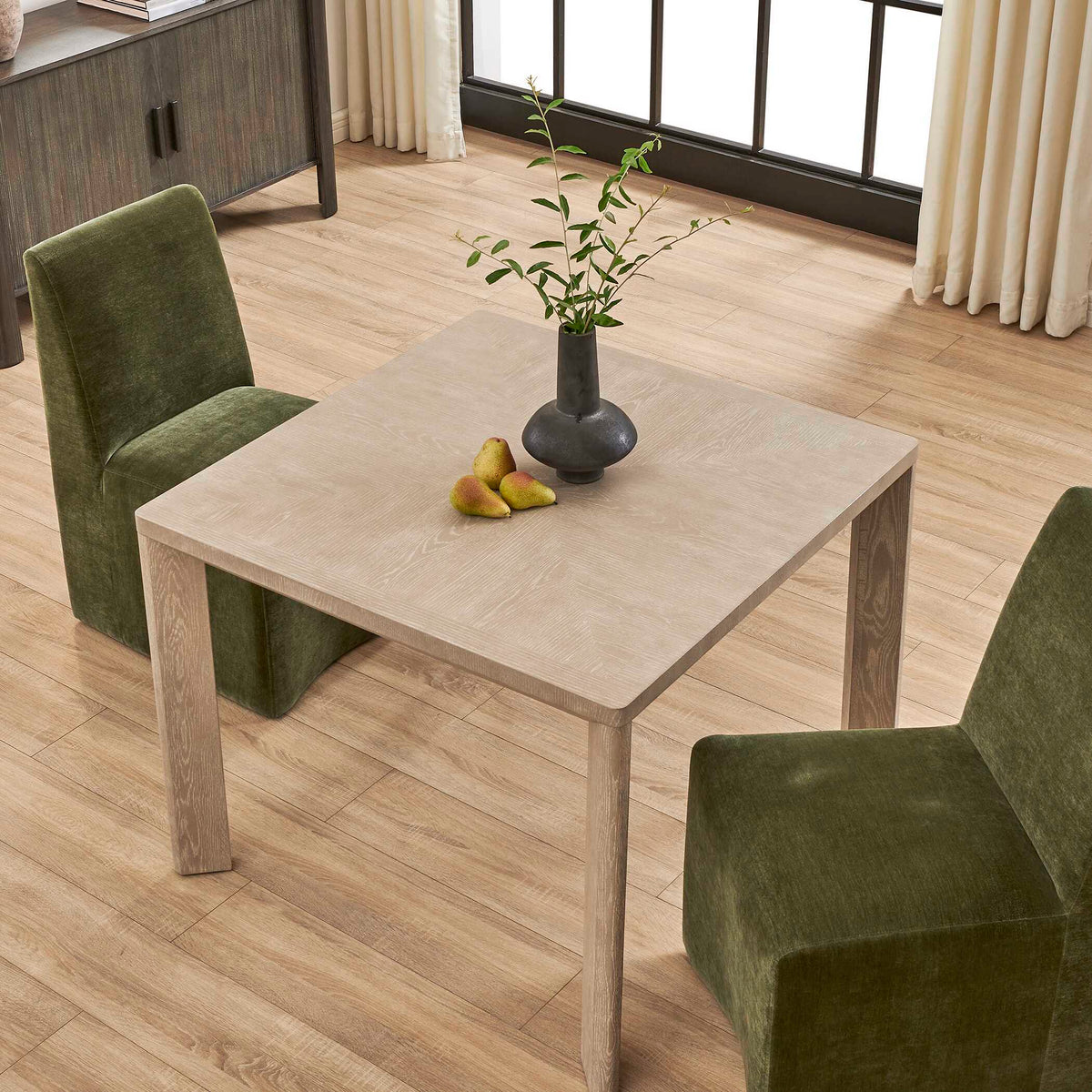 Noval Square Dining Game Table White / Woodtone - Light Brown by Uttermost - View 4