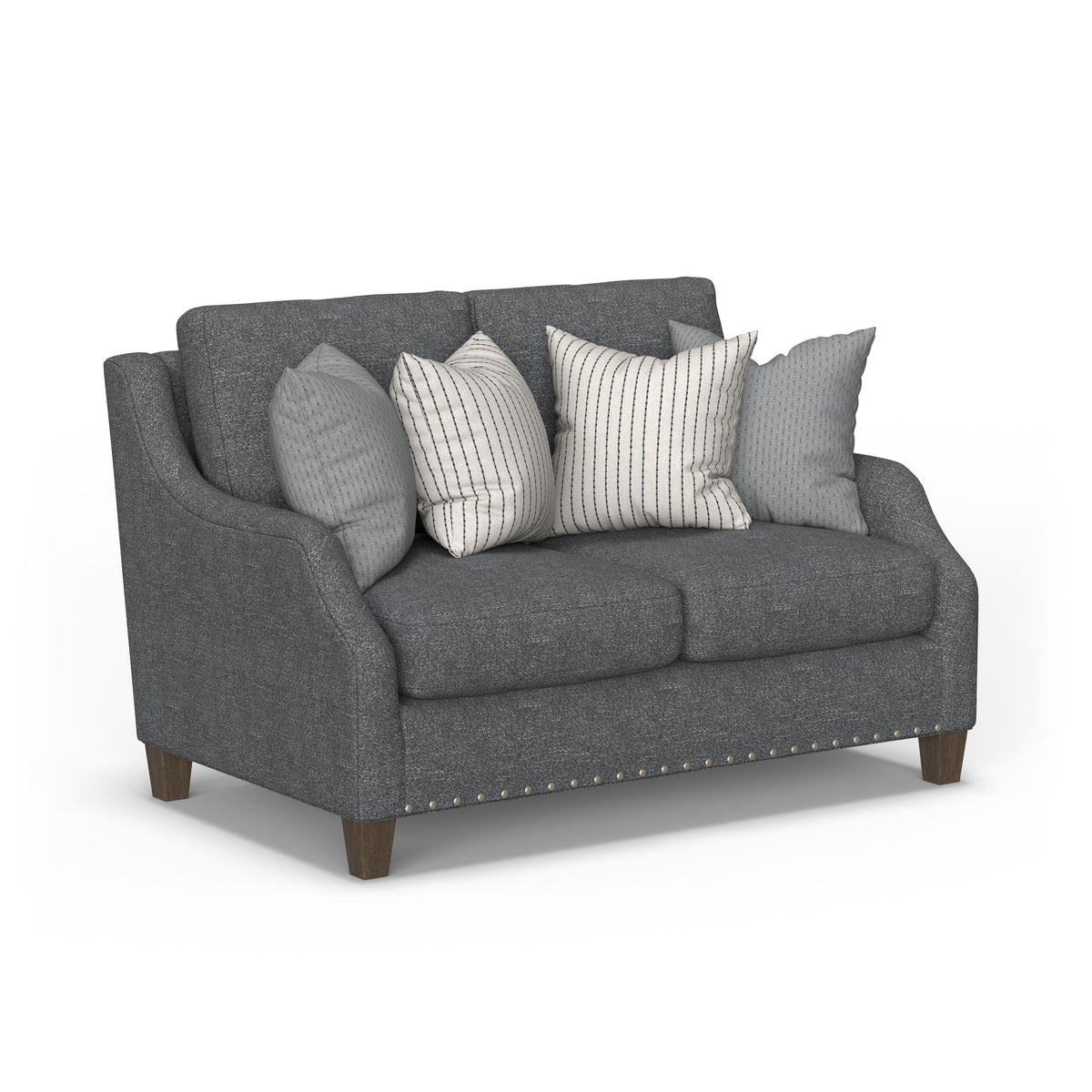 Gianna Fabric Loveseat With Nailhead Trim | Flexsteel
