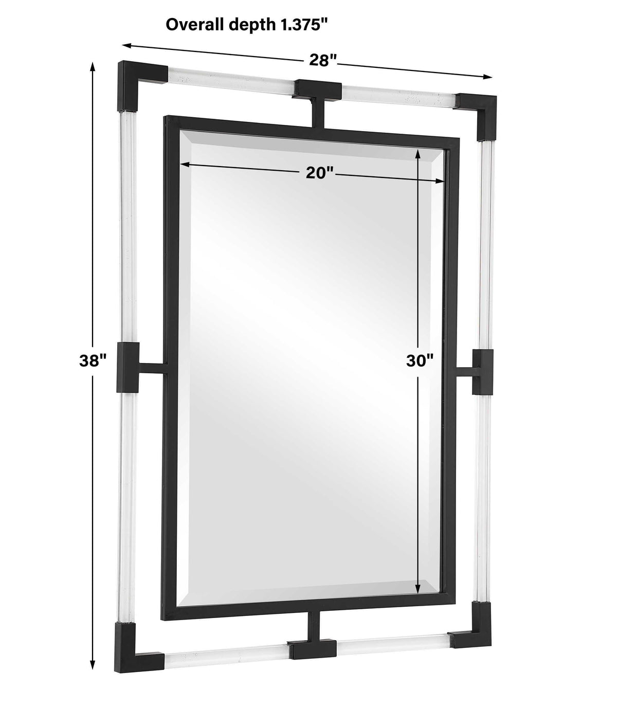 Balkan Iron Mirror - Black / Silver by Uttermost - View 5