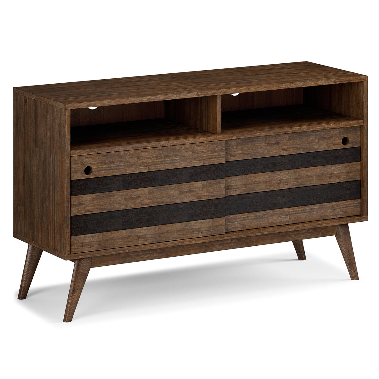 Clarkson - TV Stand - Rustic Natural Aged Brown - sold by Home Elegance USA