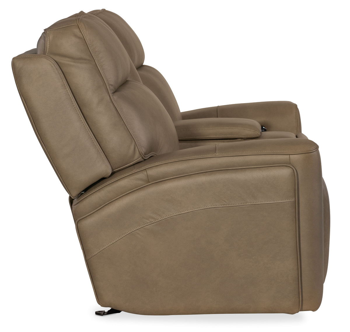 Riverton Power Gliding Console Loveseat With Power Headrest/Lumbar - Light Brown by Hooker Furniture - View 8