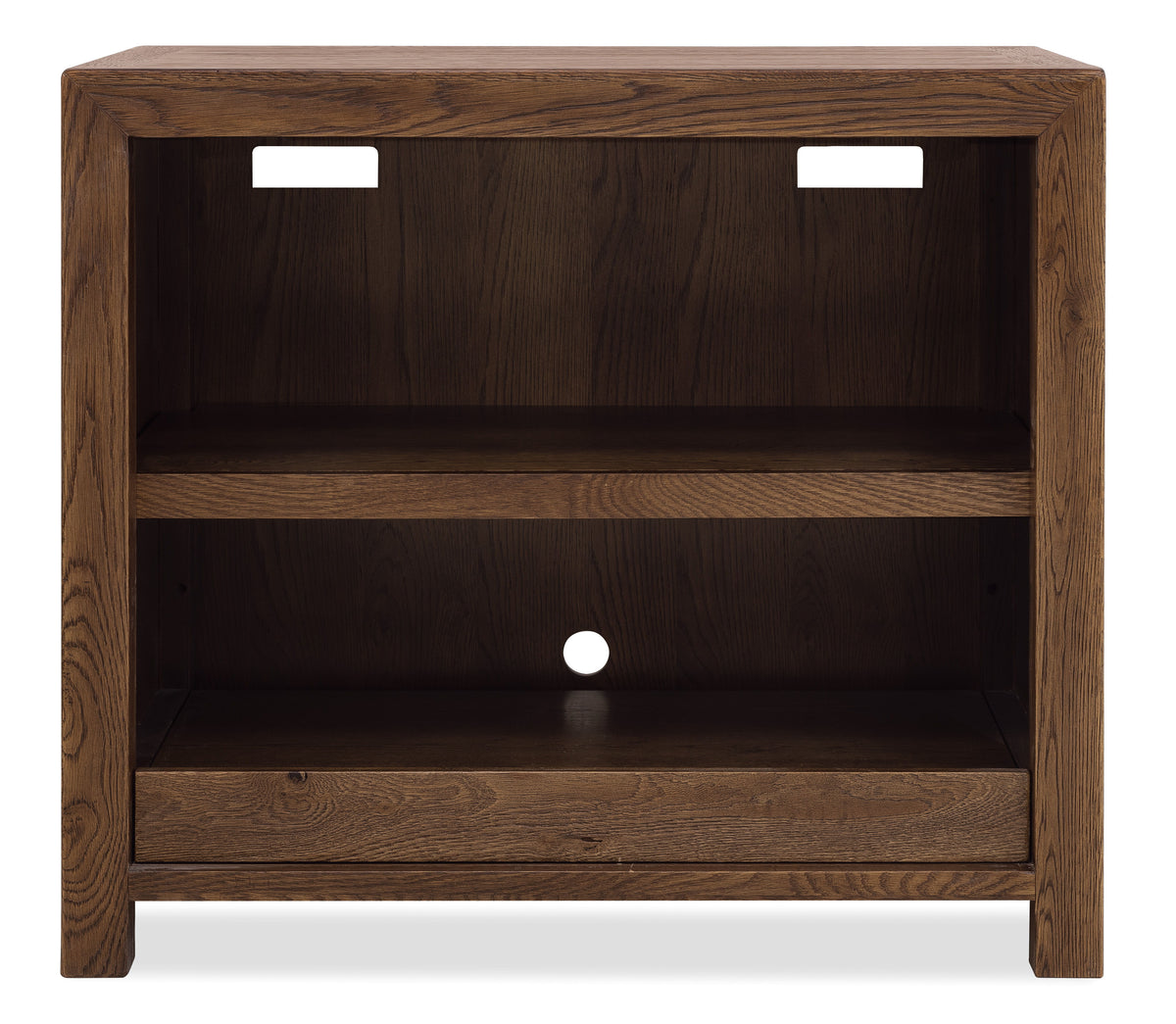 Driftwood Open Shelf Cabinet Worn Saddle - Dark Brown by Hooker Furniture - View 2