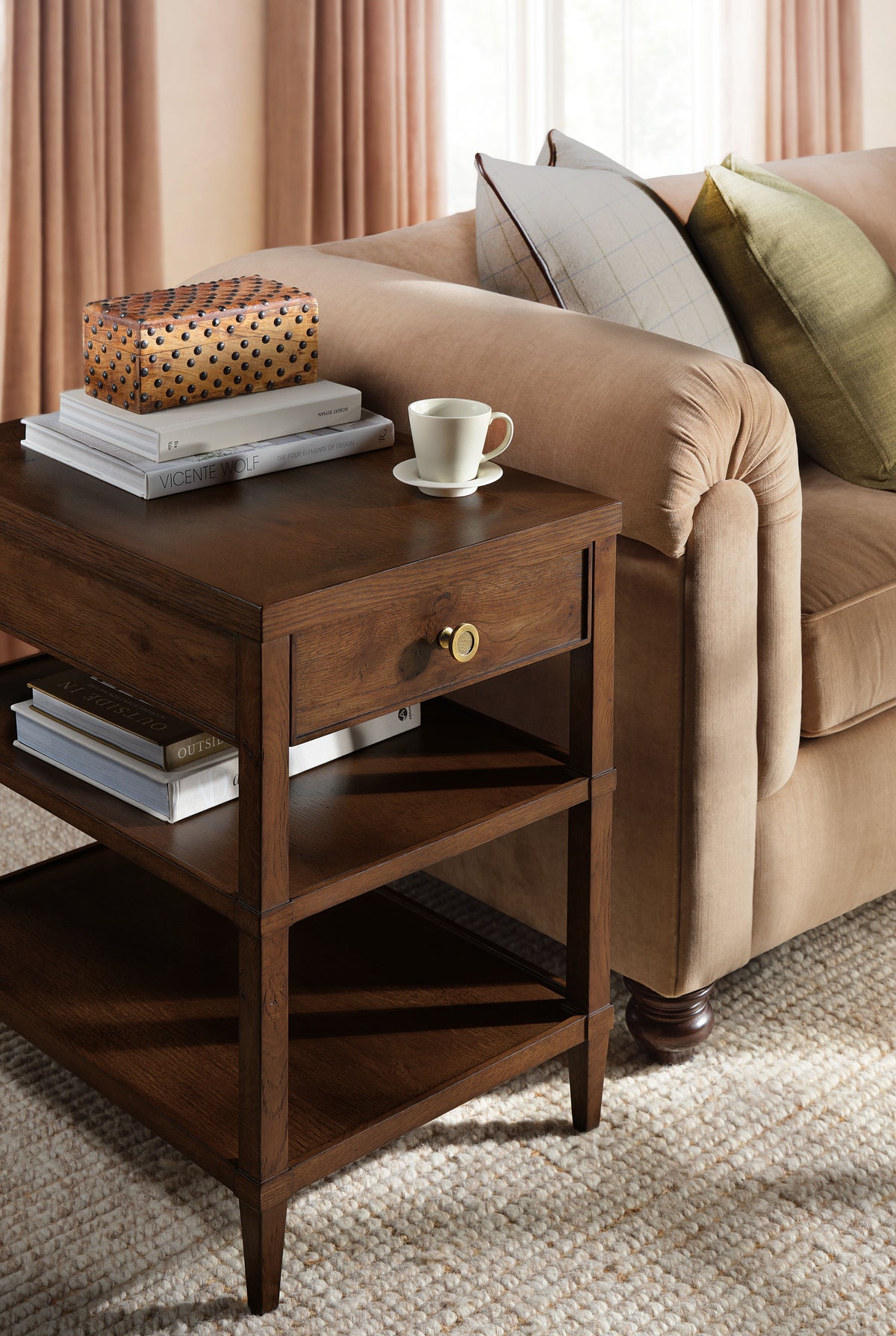 Cashiers End Table Chestnut - Dark Brown by Hooker Furniture - View 3