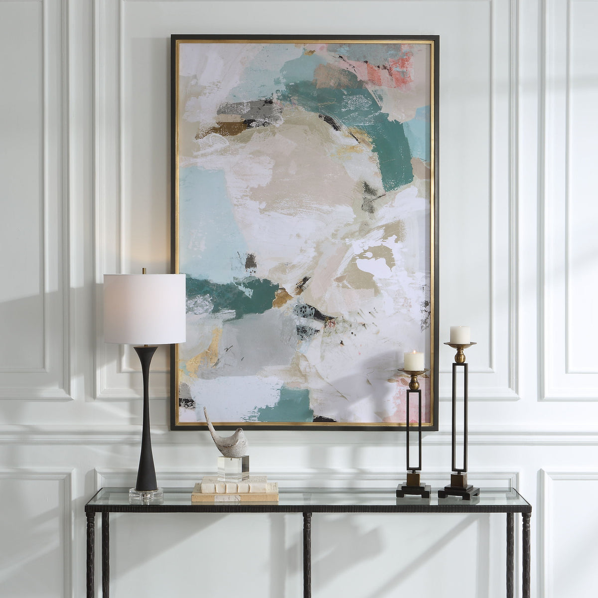 Perfect Storm Framed Print - Light Blue / Beige by Uttermost - View 4