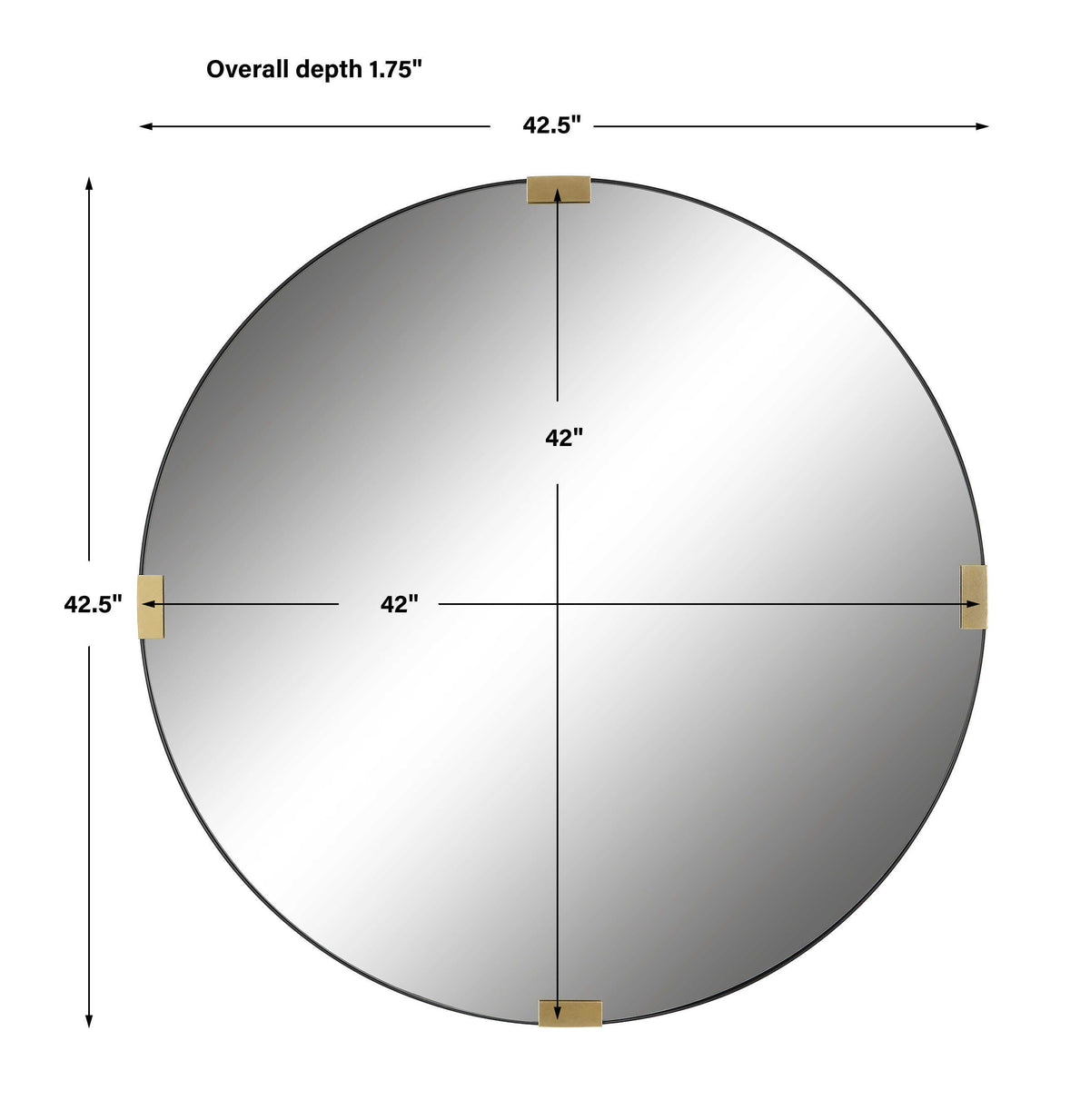 Clip Modern Round Mirror - Silver by Uttermost - View 7
