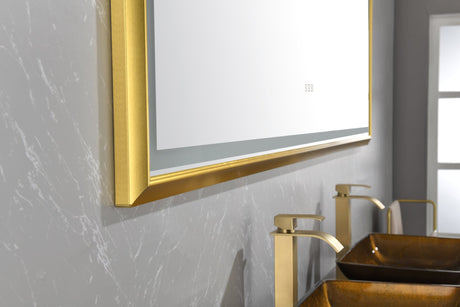 96in. W x 48 in. H LED Lighted Bathroom Wall Mounted Mirror with High Lumen+Anti - Fog Separately Control bedroom full - length mirror bathroom led mirror hair salon mirror | Home Elegance USA