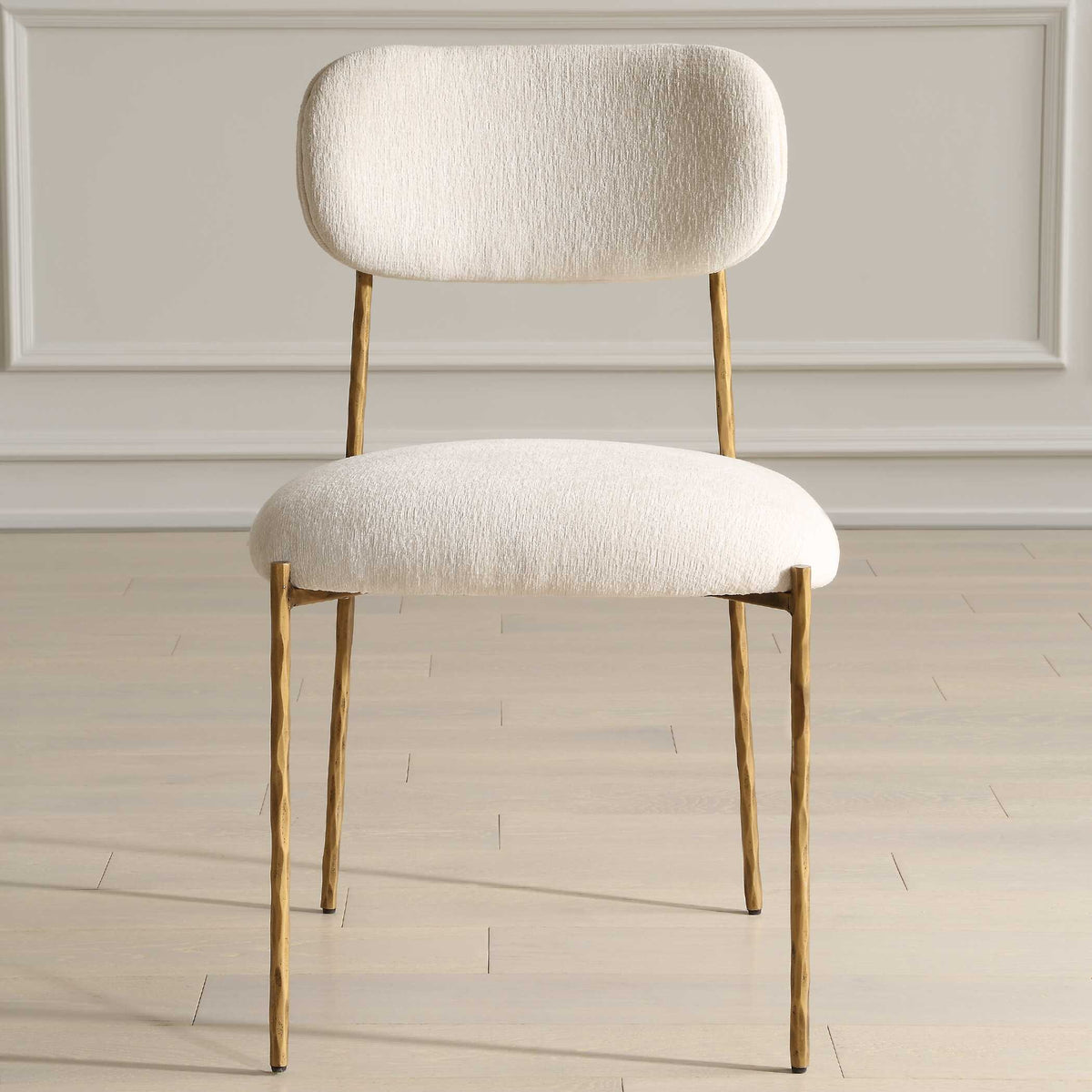 Capture Dining Chair (Set of 2) Gold / White - White / Gold by Uttermost - View 2