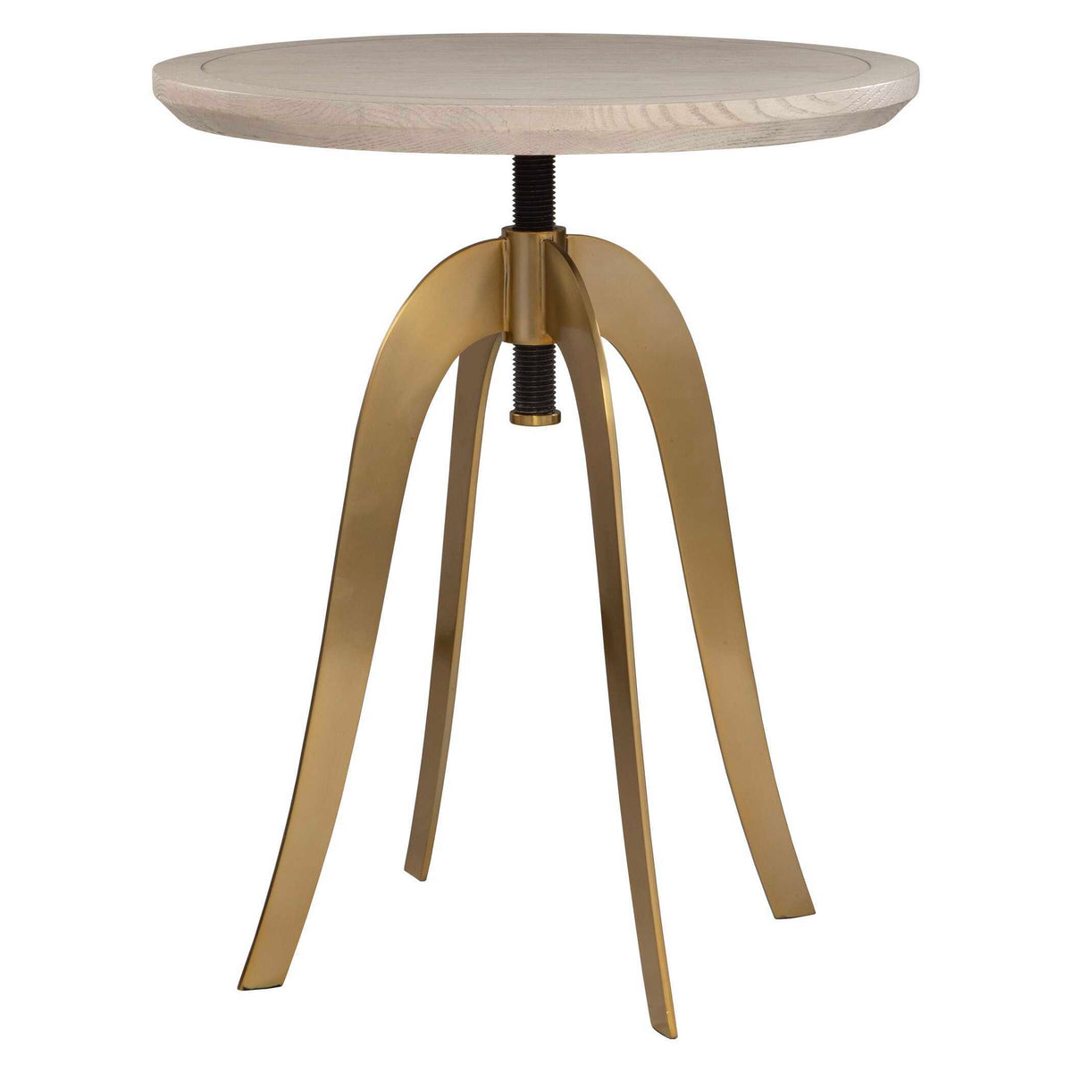 Alice Oak Adjustable Accent Table - Gold by Uttermost - View 4