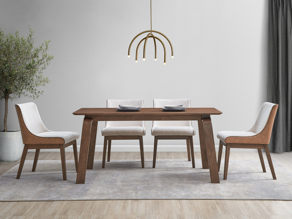 Ginny 5 pieces Walnut Finish w/ Side Chairs Dining Room Set - sold by Home Elegance USA