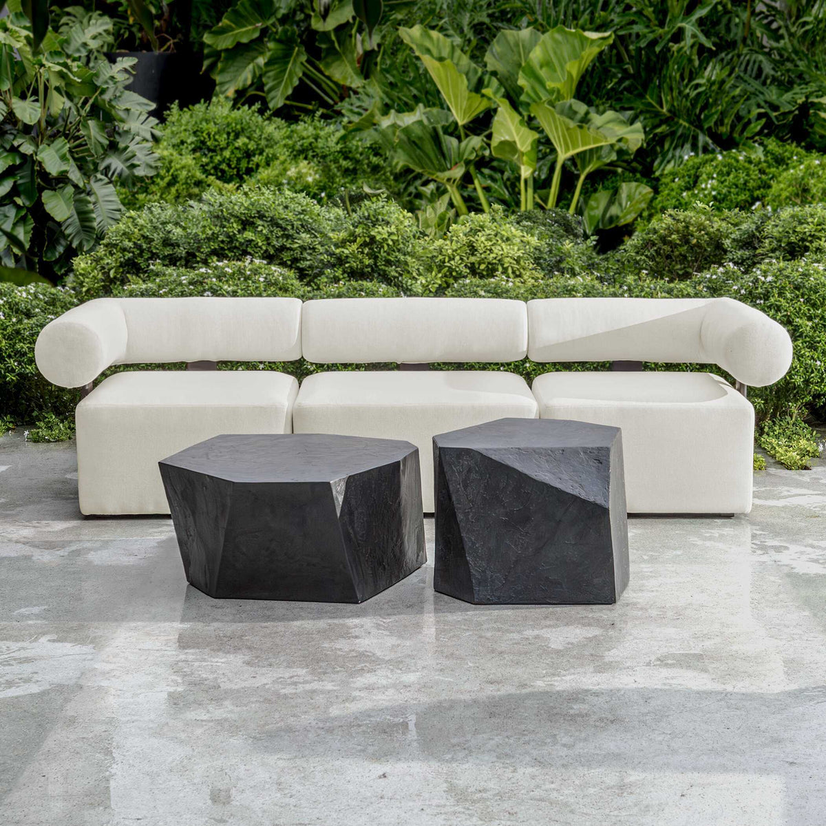 Parra Outdoor Side Table Slate - Black by Uttermost - View 8