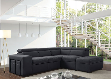 Athene - Sectional - Graphite | Home Elegance USA