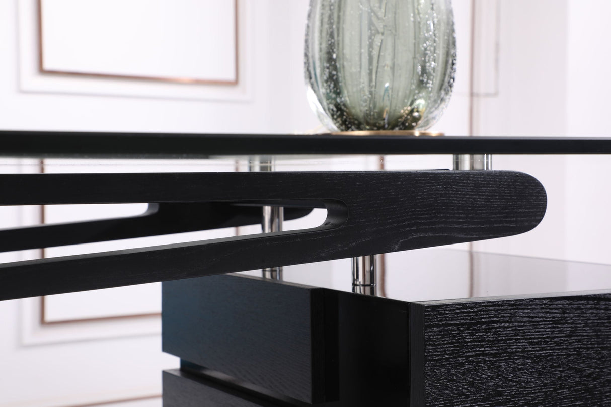 Suffolk - Contemporary Black Ash Desk - View Image 1