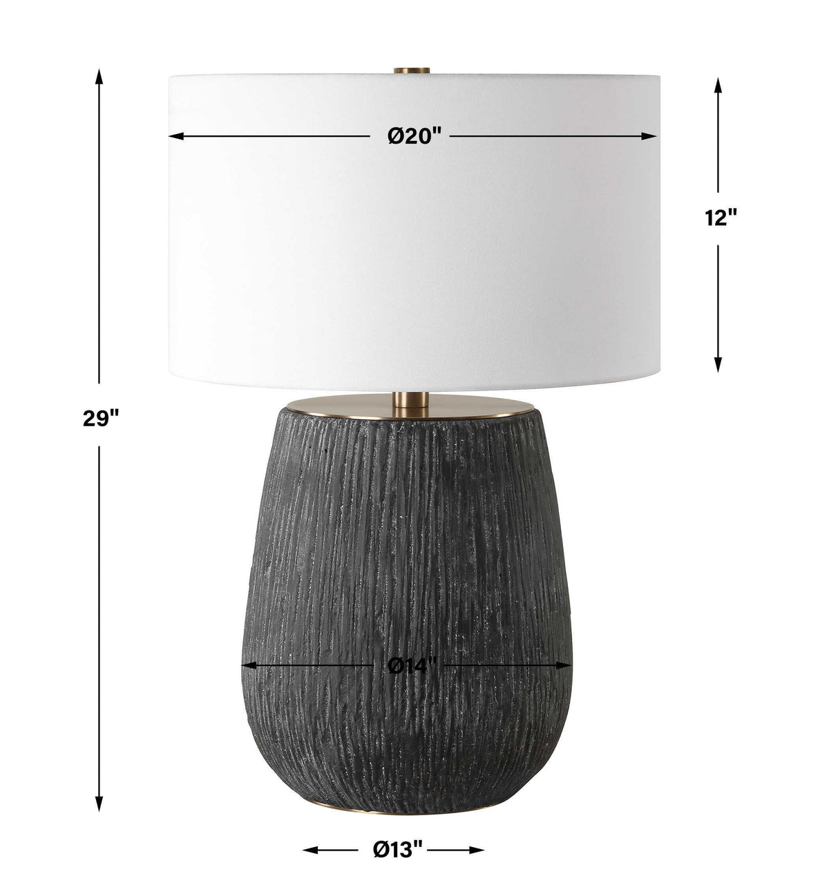 Americana Aged Black Table Lamp by Uttermost - View 8
