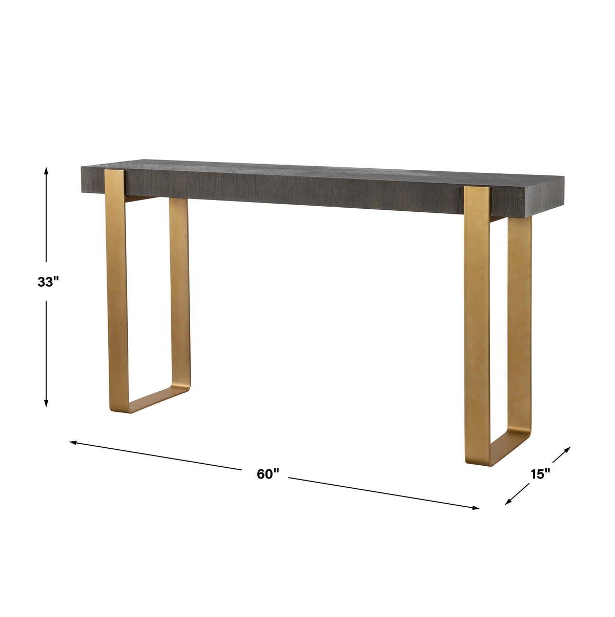 Kea Contemporary Console Table - Dark Gray / Yellow by Uttermost - View 7