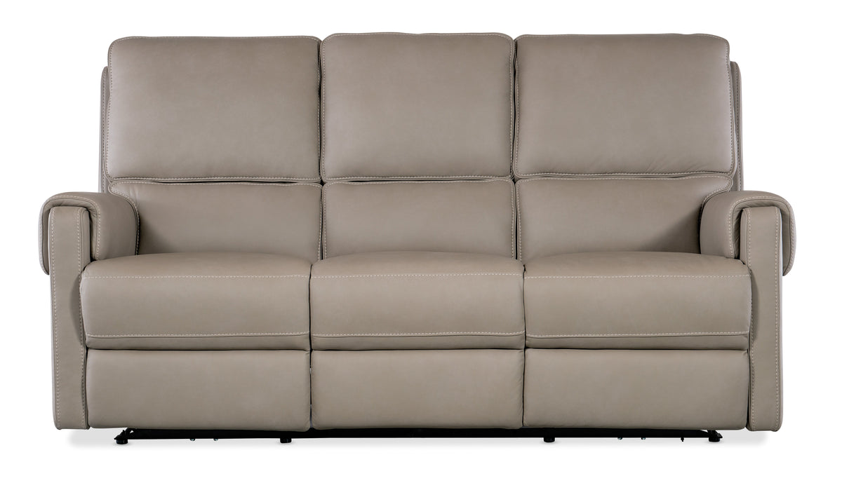 Somers Sofa With Power Recline & Power Headrest - Light Gray by Hooker Furniture - View 8