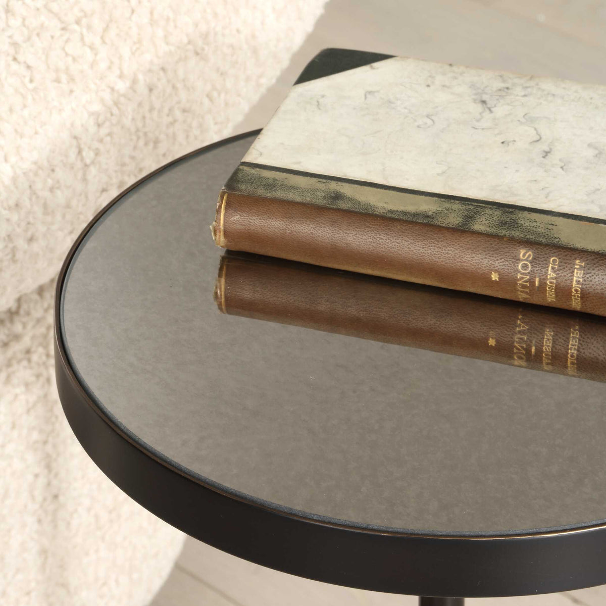 Odesa Marble Accent Table - Black / White by Uttermost - View 3