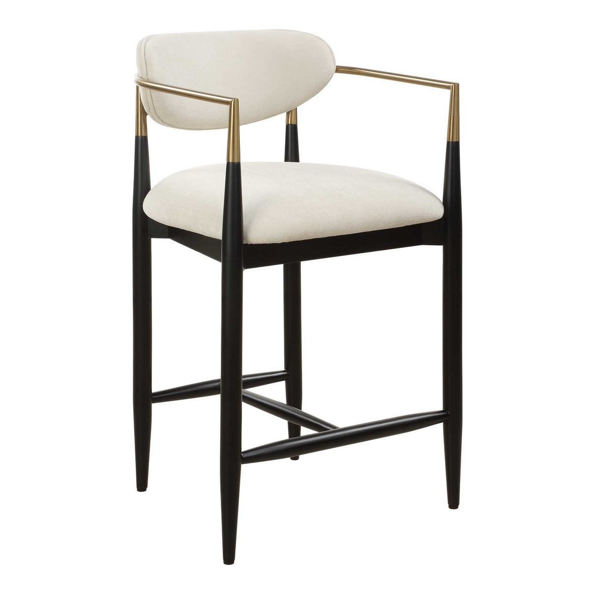 Moxie Counter Stool - Black / White by Uttermost - View 3