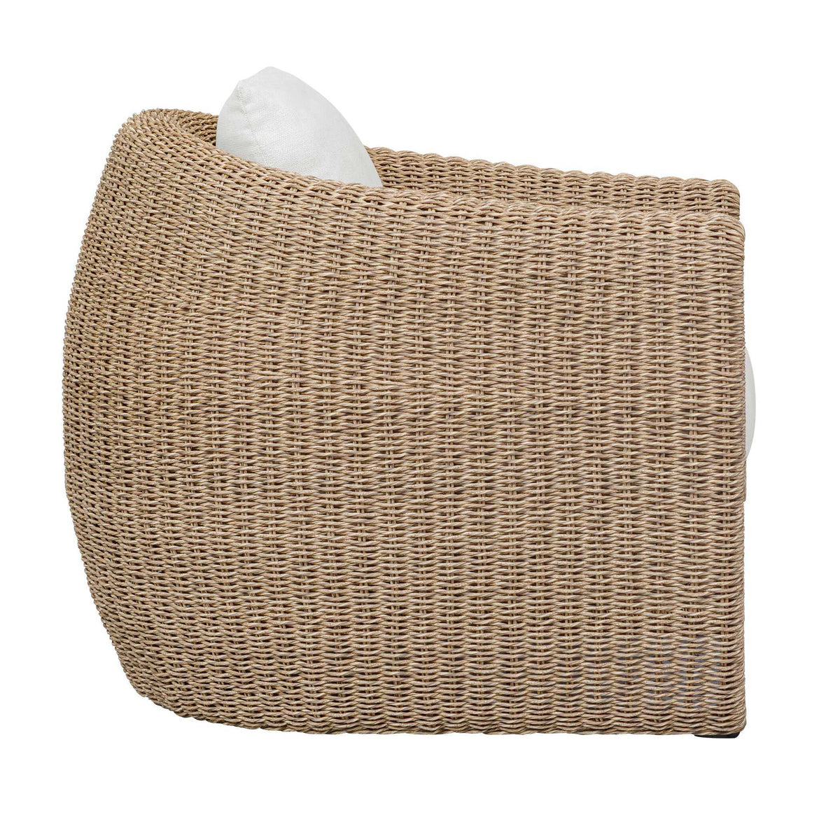 Tropic Golden Flax Outdoor Lounge Chair - Light Brown / White by Uttermost - View 7