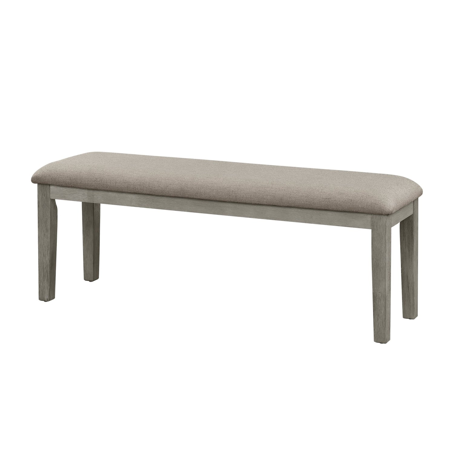 Country Casual Styling 6pc Dining Set Dining Table with Drawers Bench Side Chairs Light Gray Finish Wooden Contemporary Furniture | Home Elegance USA