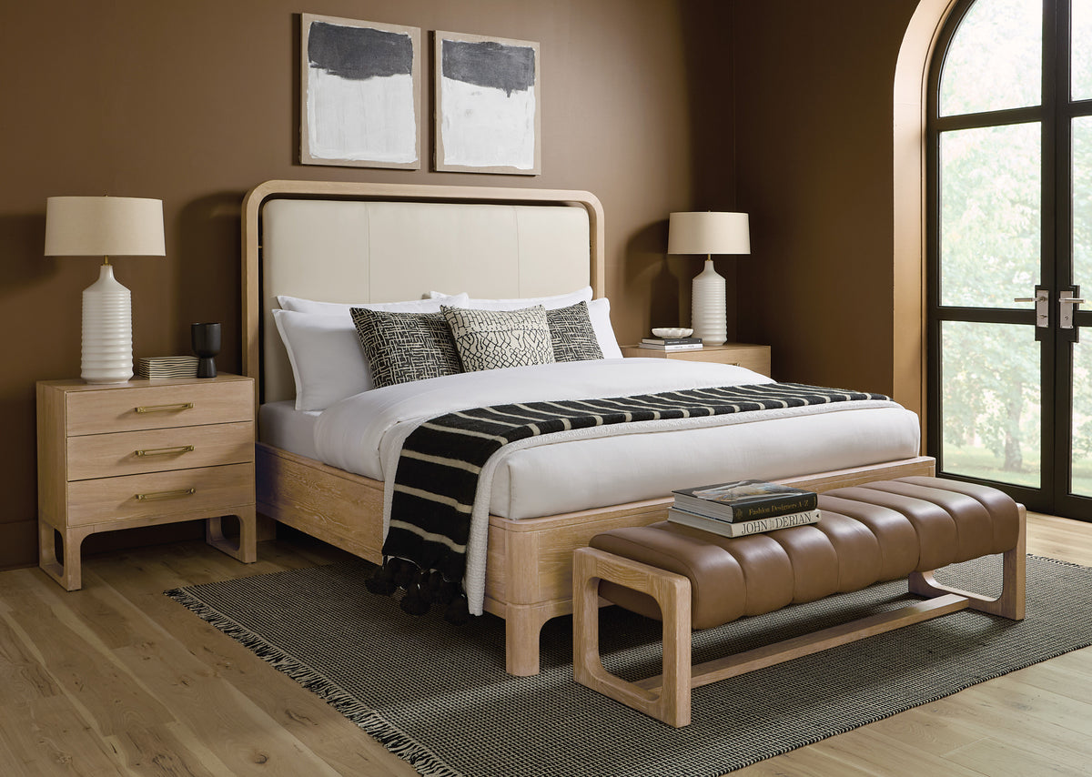 Banyon Bay California King Panel Bed Desert Oak - Light Brown / White by Hooker Furniture - View 7