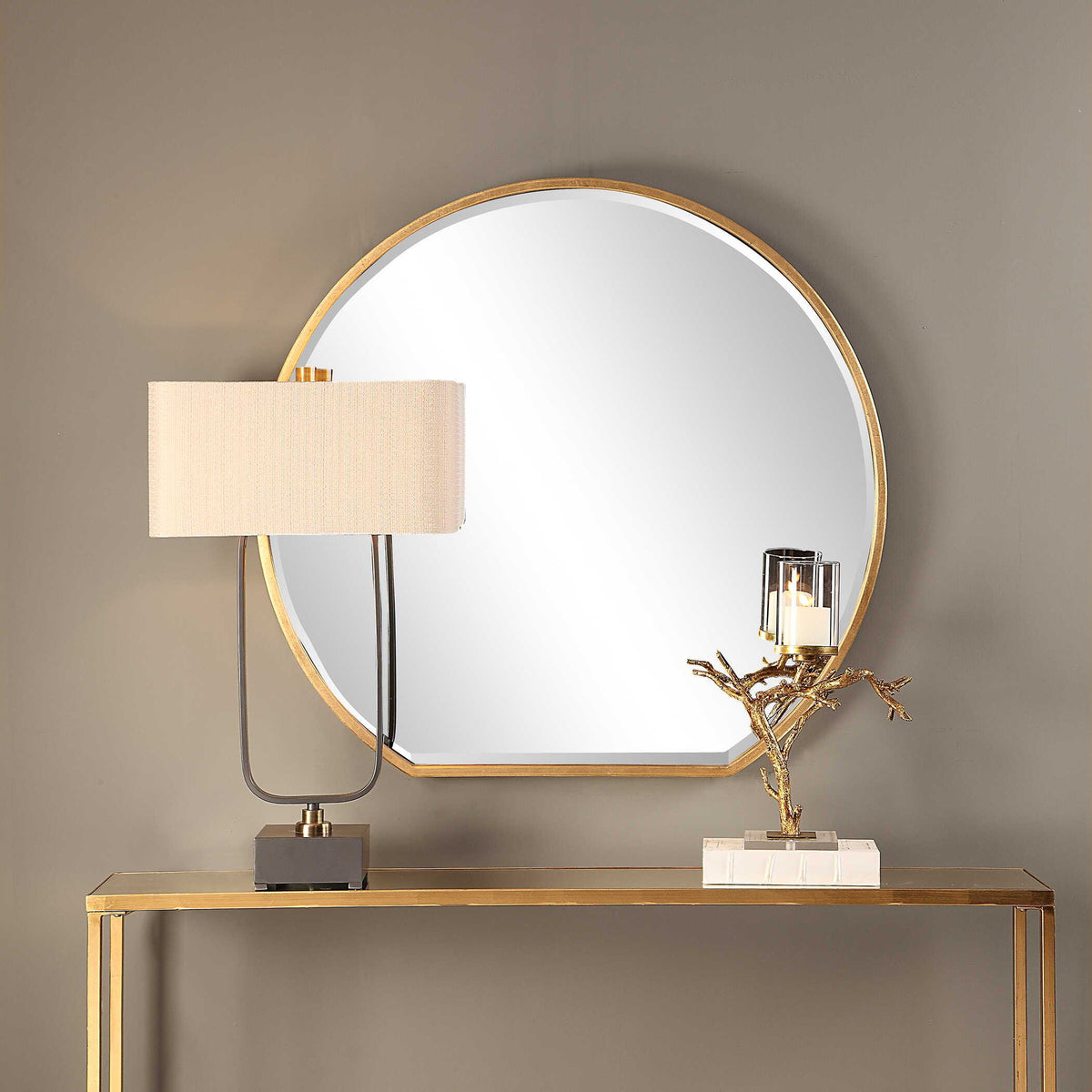 Cabell Mirror - Gold by Uttermost - View 2