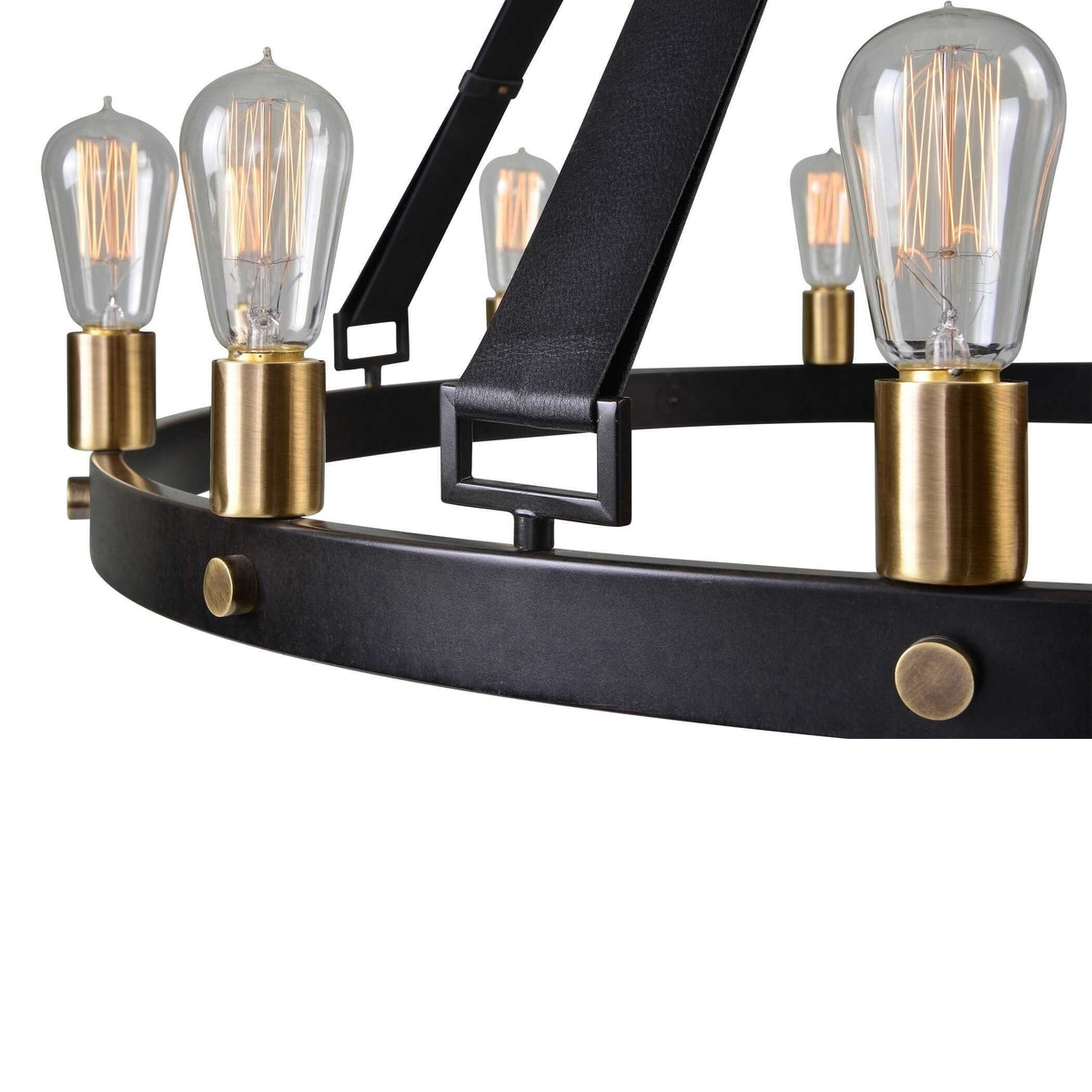 Marlow 12 Light Circle Chandelier - Black by Uttermost - View 4