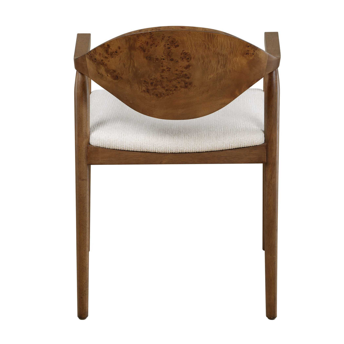 Augusta Burl Dining Chair Brown,White - Dark Brown by Uttermost - View 9