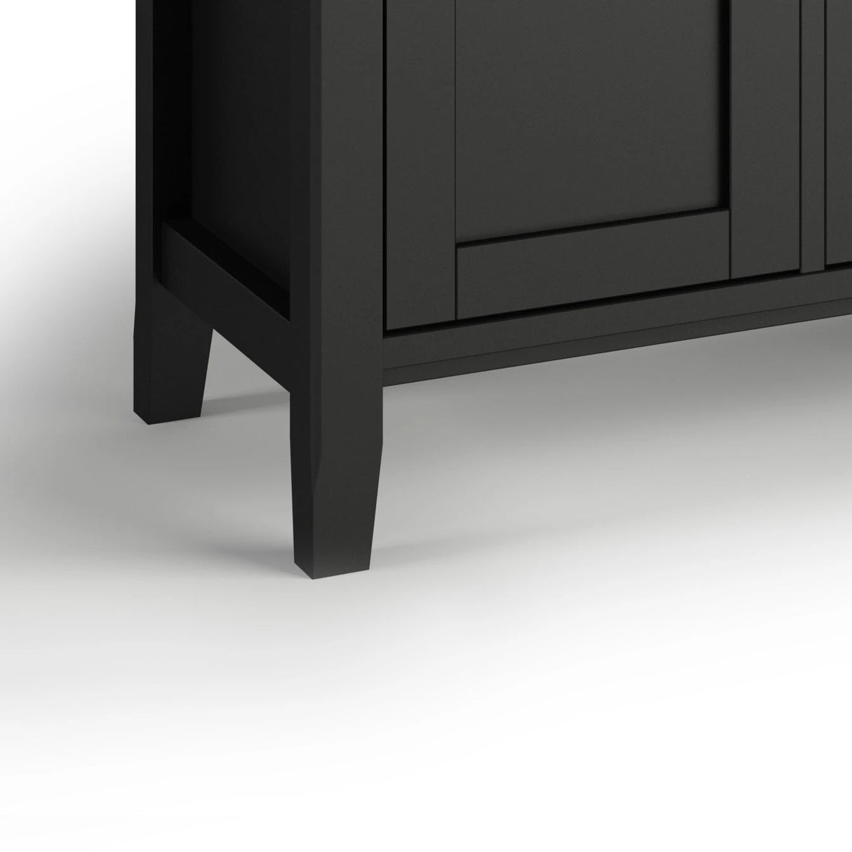 Warm Shaker 72 inch Wide Solid Wood TV Stand in Black For TVs up to 80 inches - sold by Home Elegance USA