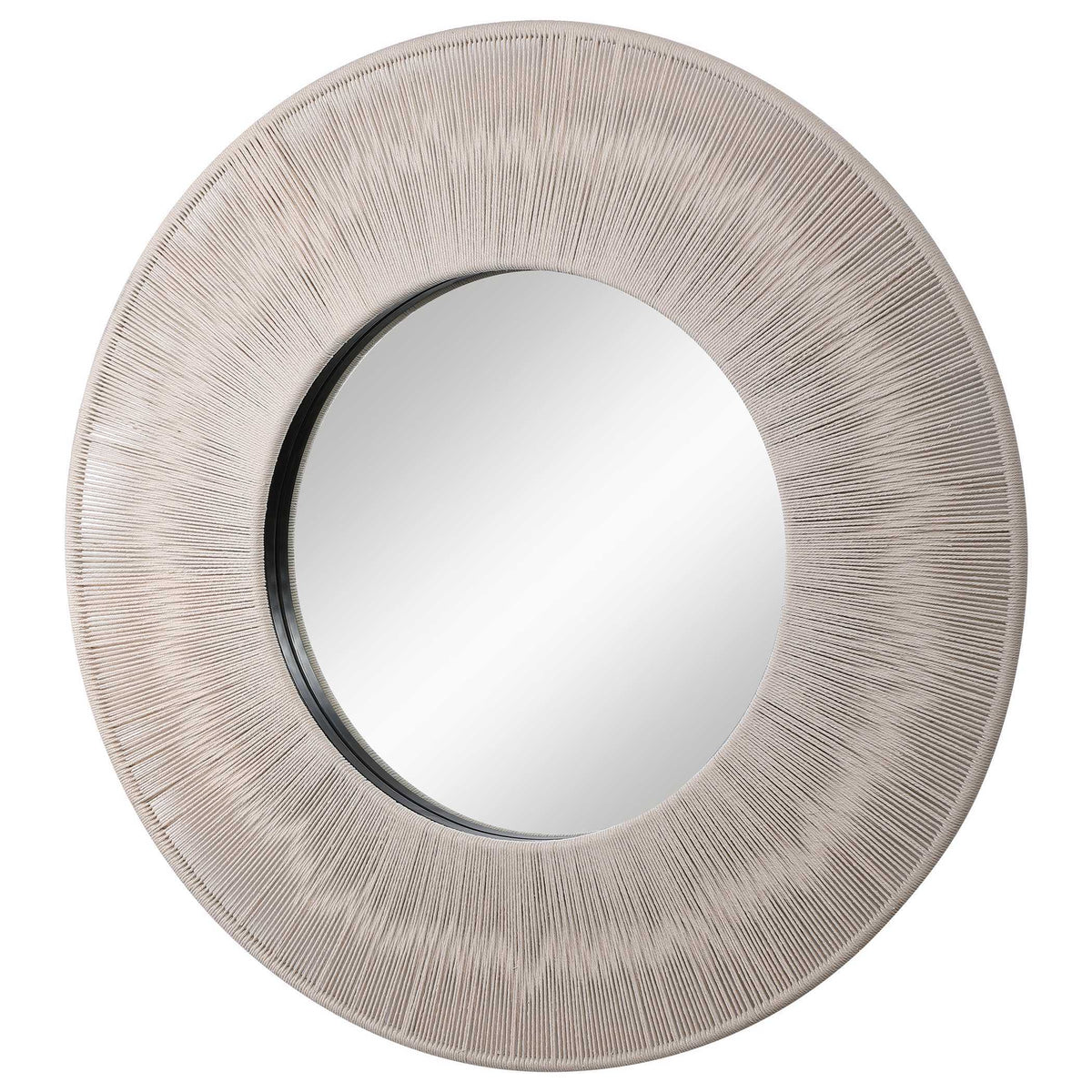 Sailor's Knot Round Mirror - Beige by Uttermost - View 4