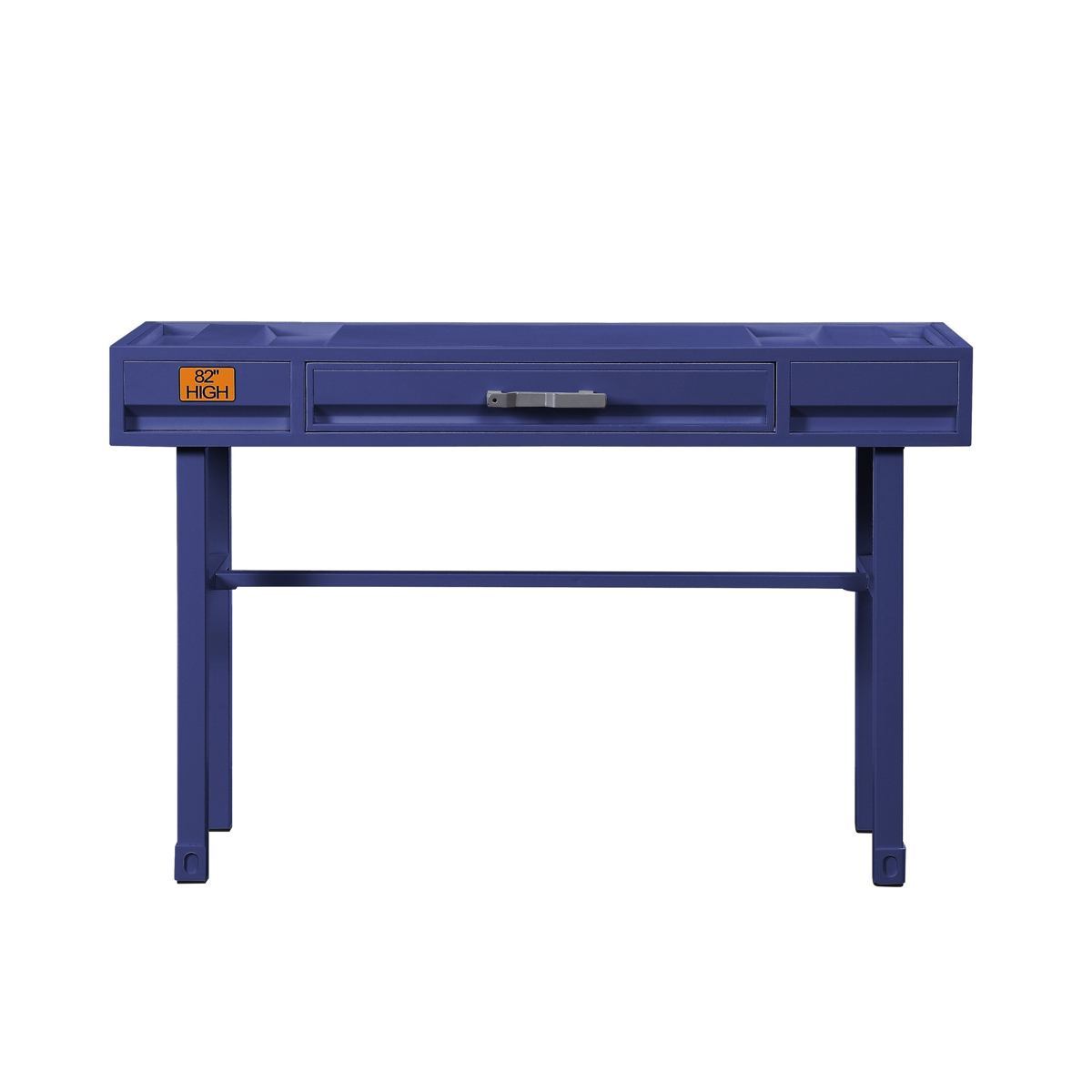 Metal Vanity Desk with One Drawer, Blue
