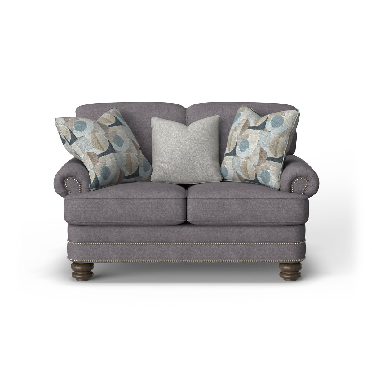 Bay Bridge Fabric Loveseat, Nailhead Trim | Flexsteel