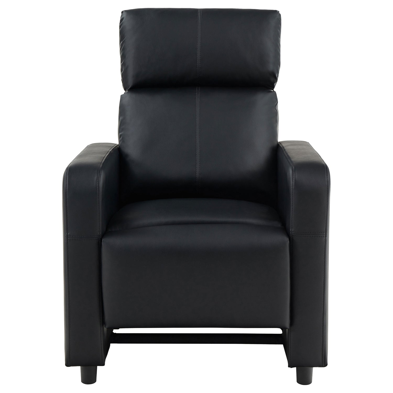 Push Back Recliner - Toohey Home Theater Push Back Recliner Black