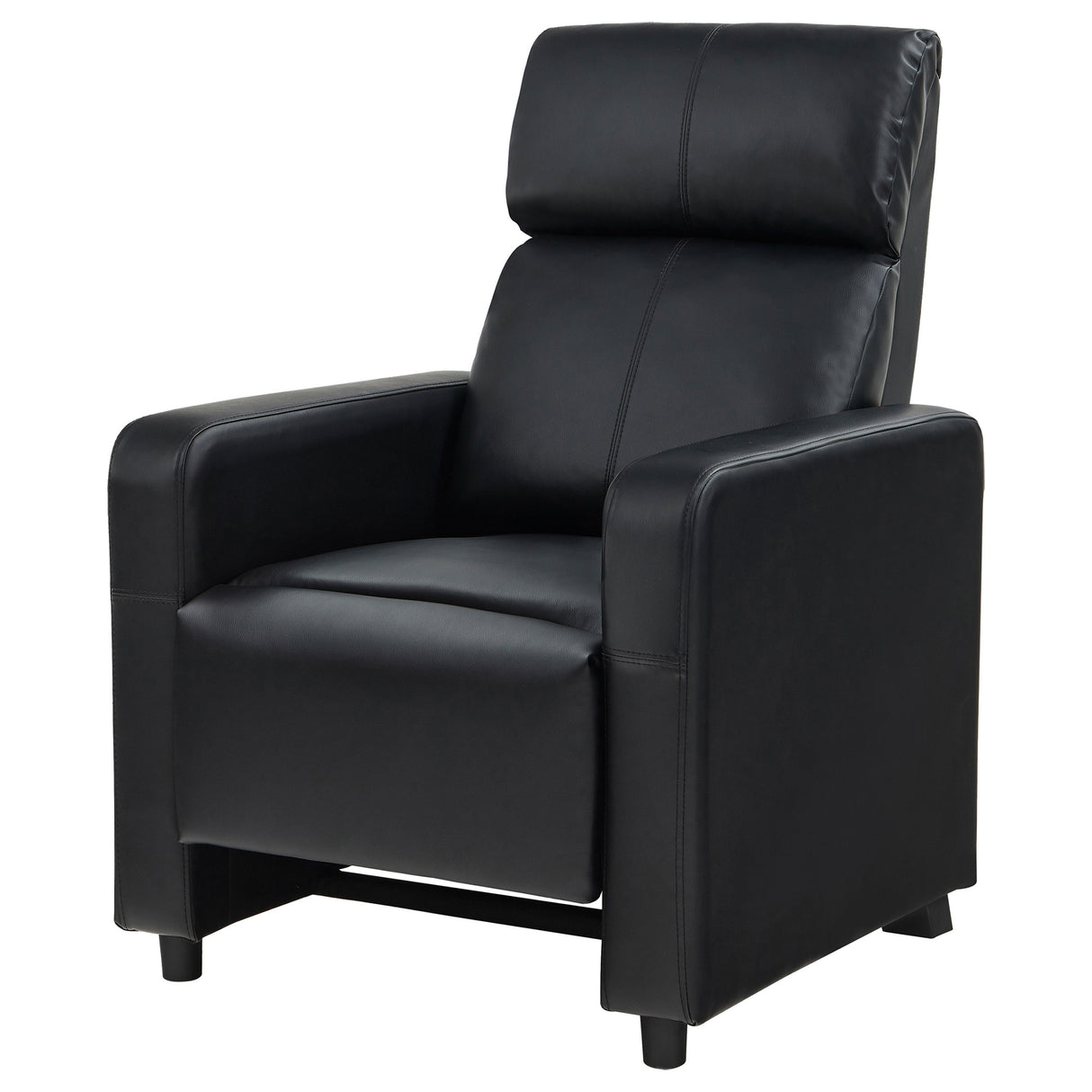 Push Back Recliner - Toohey Home Theater Push Back Recliner Black