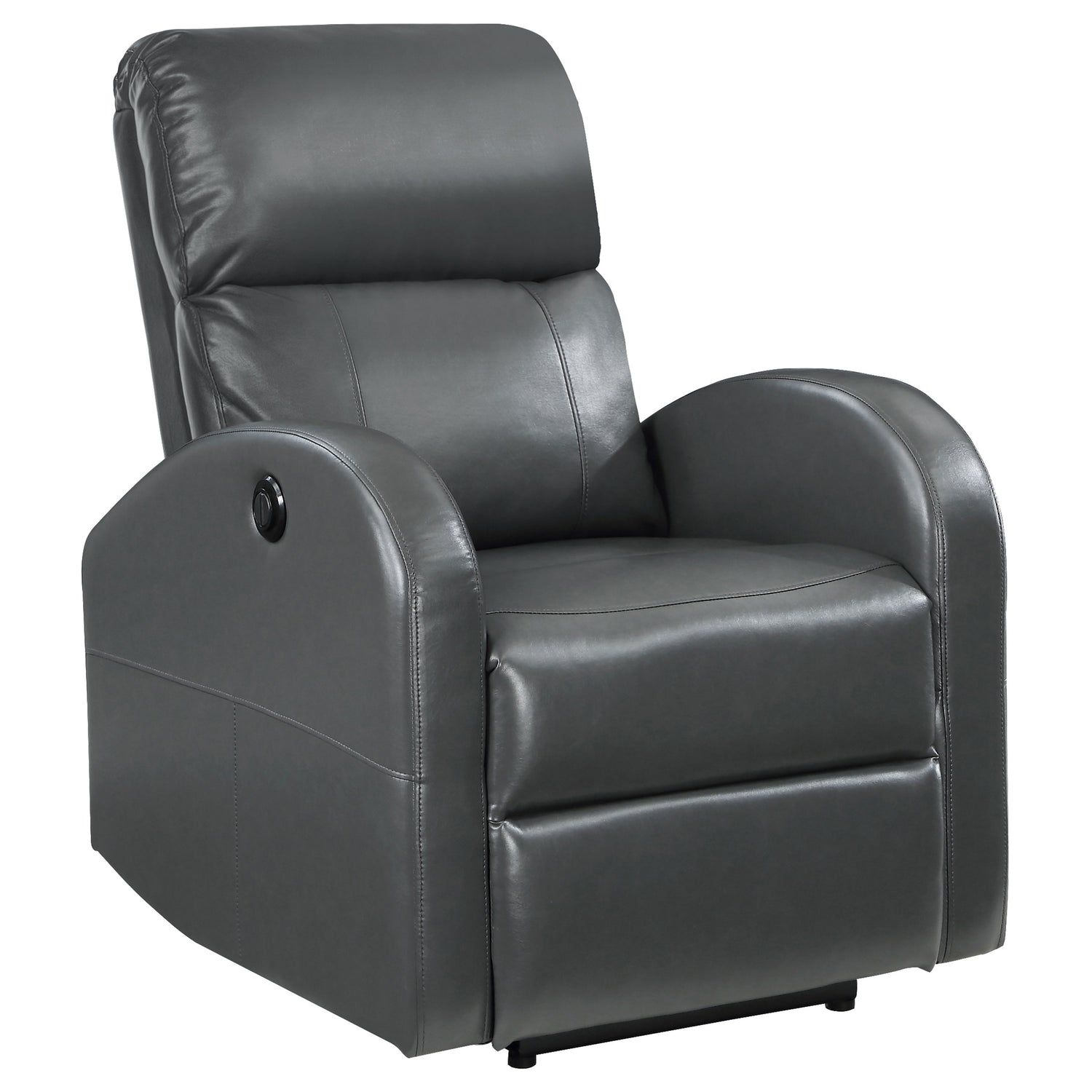 Sillón reclinable eléctrico tapizado Grant gris