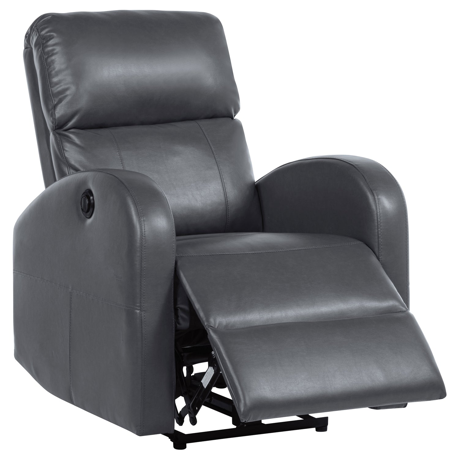 Sillón reclinable eléctrico tapizado Grant gris