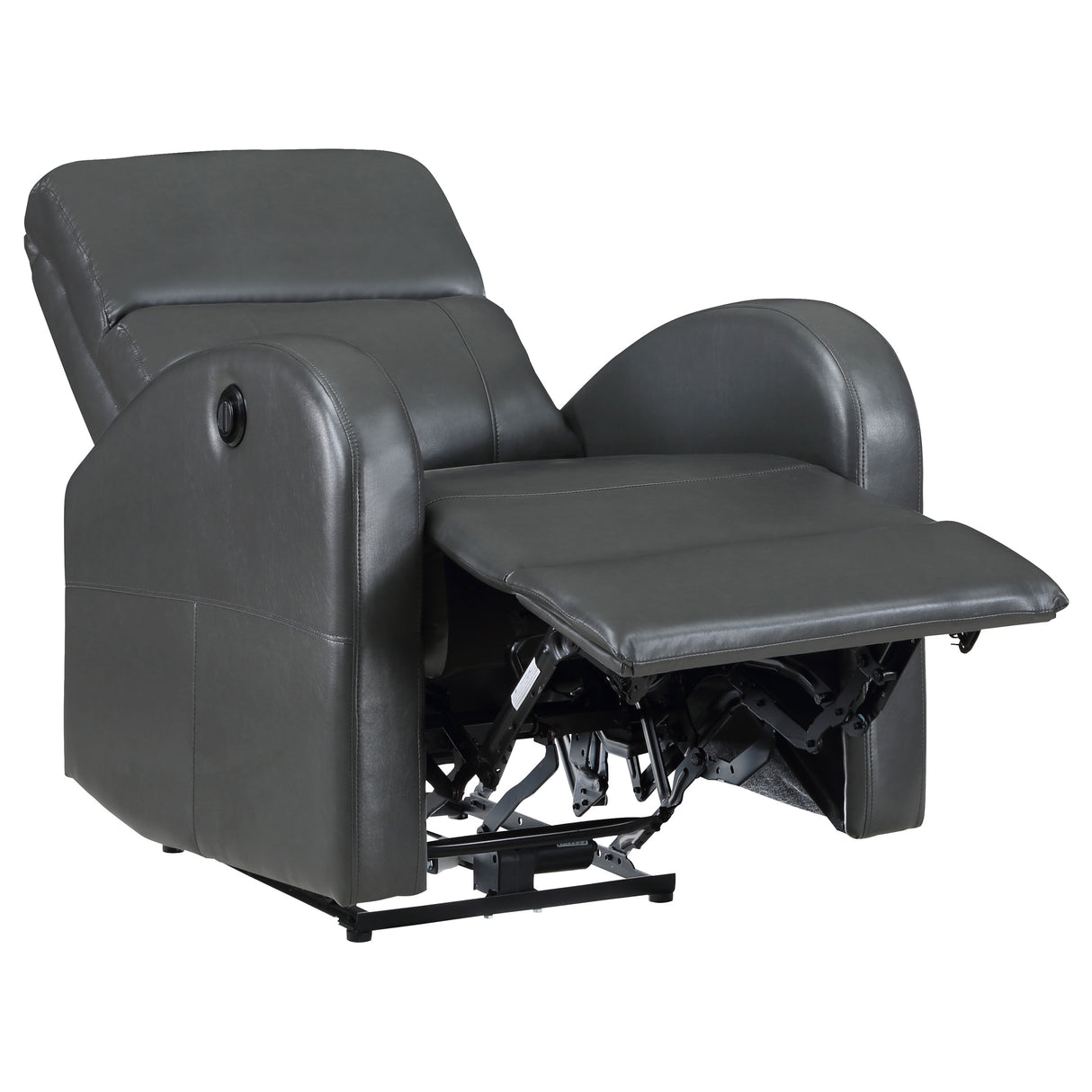 Sillón reclinable eléctrico tapizado Grant gris