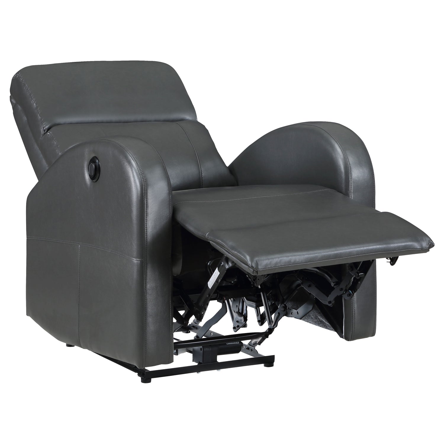Sillón reclinable eléctrico tapizado Grant gris